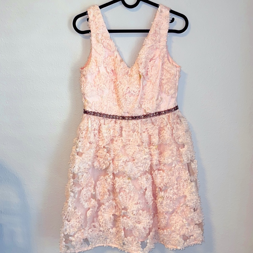 blush pink floral dress
